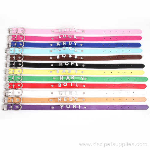 Dog Collars Rhinestone DIY Luxury Leather for Dogs